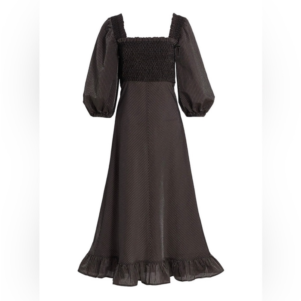 Ganni Square neck dress